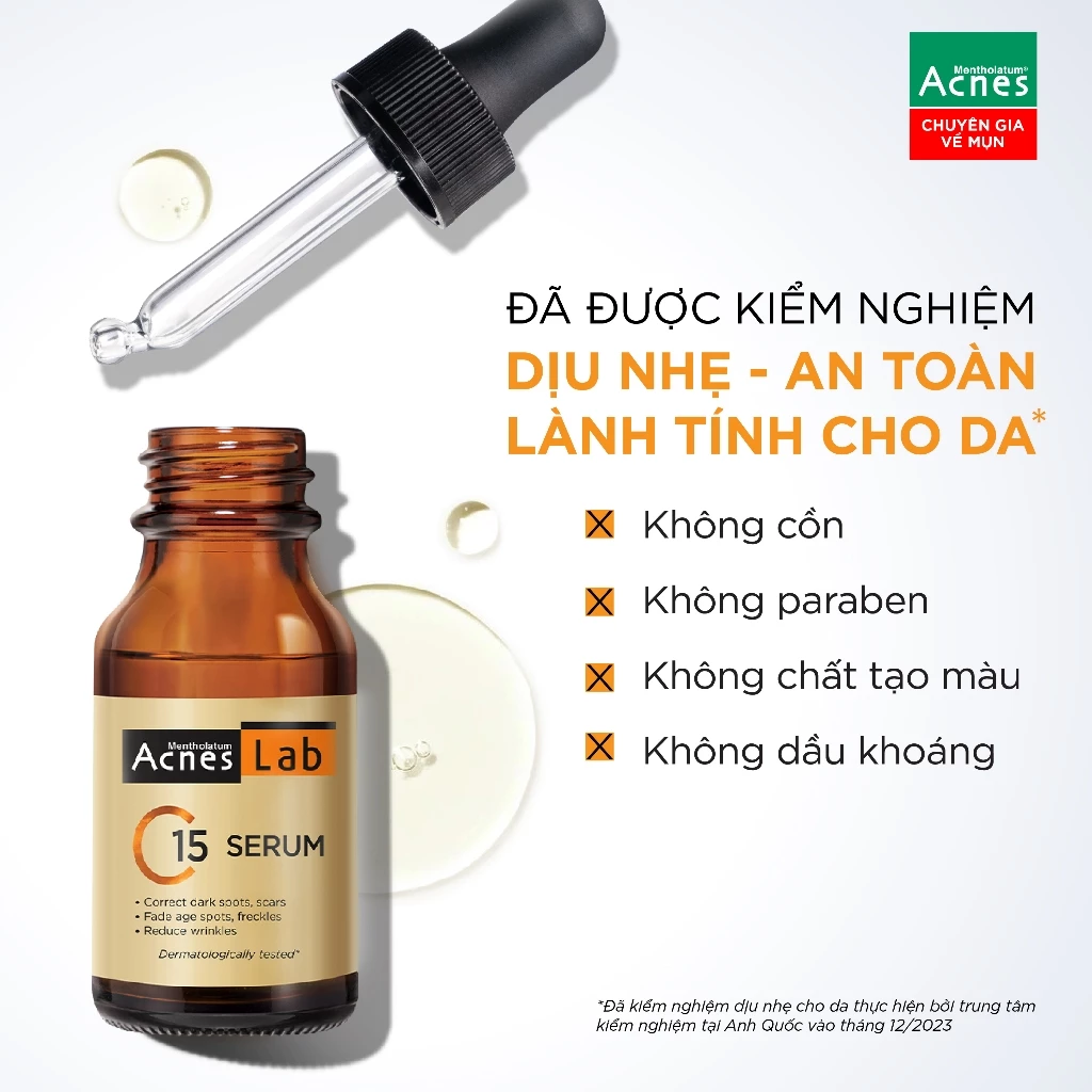 Tinh Chất Acnes Lab Vitamin C Serum Dưỡng Sáng, Mờ Thâm 15ml