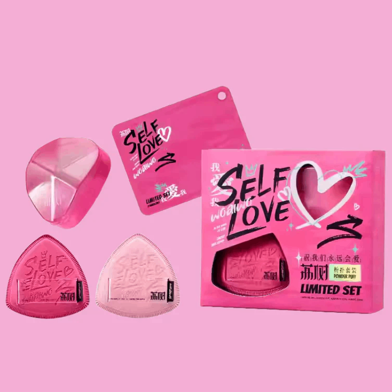 Set Bông Mút Trang Điểm Kèm Hộp Đựng Lishu Self Love Powder Puff Limited Set