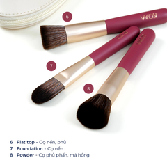 Bộ Cọ Trang Điểm Vacosi Sisterland Brush Set 8 Cây Kèm Ví Đựng - BC31