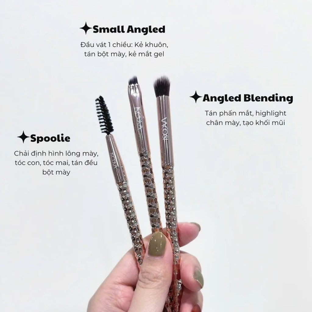 Bộ Cọ Trang Điểm Vacosi Flawless Face Brush Kit (Phiên Bản Golden Dragon)