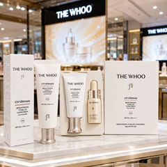 Set THE WHOO Kem Chống Nắng Nâng Tông UV Ultimate Brightening Tone - Up Sunscreen (50ml + 25ml) + Tinh Chất Bichup Ultimate Recovery NAD Power Ampoule Ngăn Lão Hóa 10ml