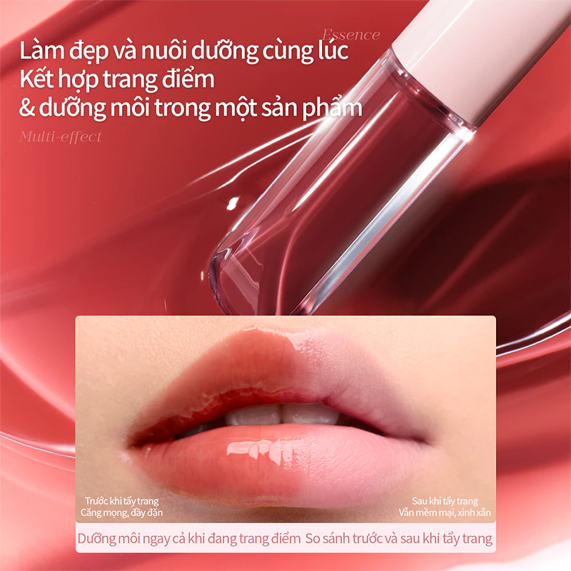 Son Bóng Hai Đầu Mooekiss Dual Effect Lip Gloss Dưỡng Môi Đa Năng (3ml+3ml)
