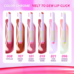 Son Bóng Dưỡng Dazzle Me Color Chrome Melt To Dew Lip Click Dưỡng Môi Mềm Mịn 2g