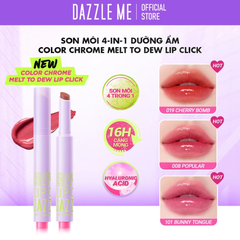 Son Bóng Dưỡng Dazzle Me Color Chrome Melt To Dew Lip Click Dưỡng Môi Mềm Mịn 2g