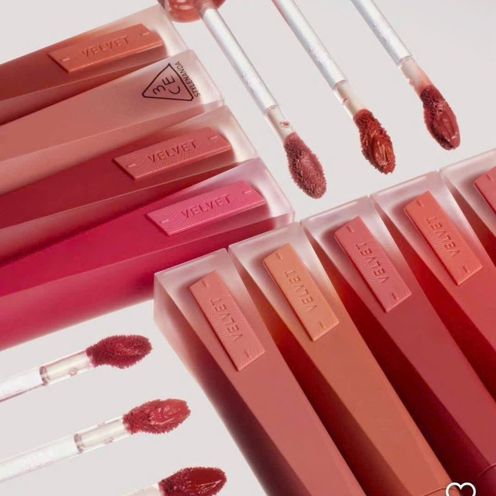 Son Kem Nhung 3CE Stylenanda Velvet Lip Tint Plush Lên Màu Chuẩn, Mịn Lì 4g