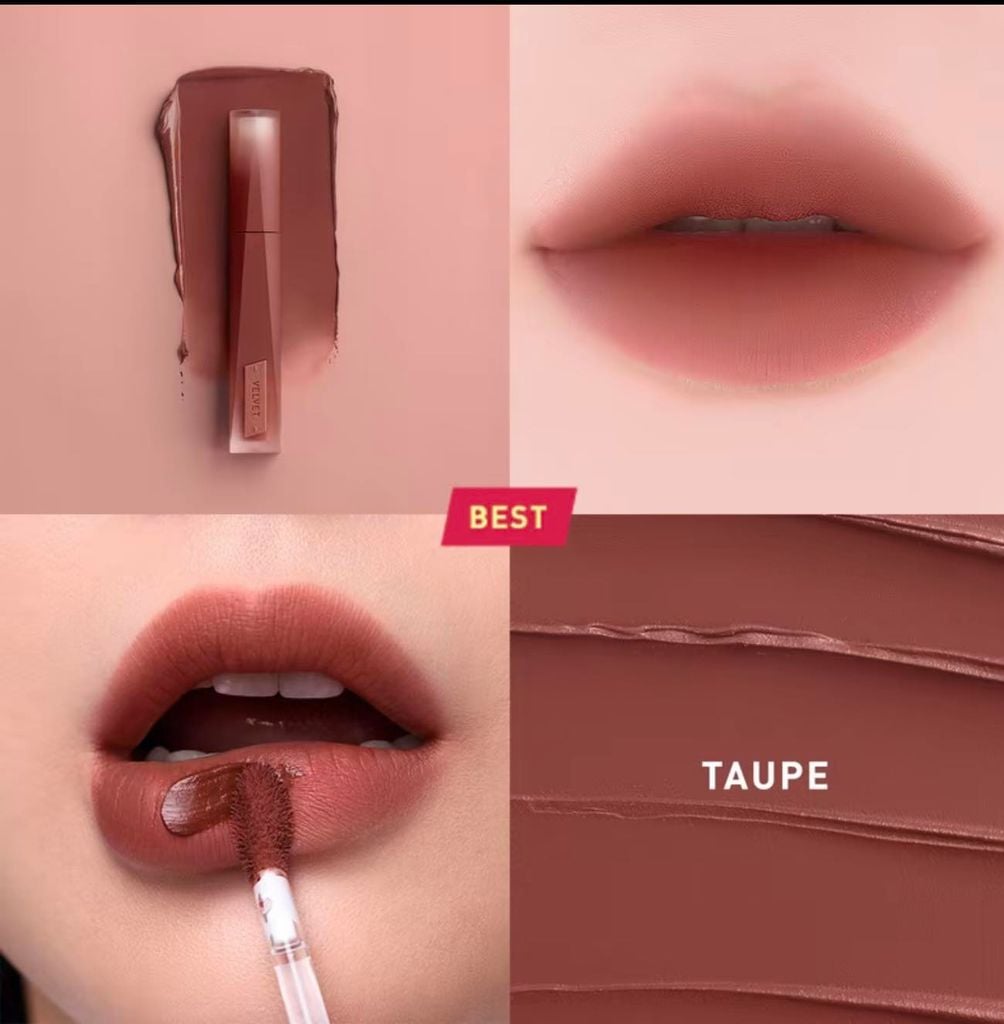 Son Kem Nhung 3CE Stylenanda Velvet Lip Tint Plush Lên Màu Chuẩn, Mịn Lì 4g