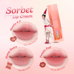 Son Kem Lì Thuần Chay Gslay Sorbet Lip Cream Che Phủ Rãnh Môi Giữ Màu Lâu Trôi 4g