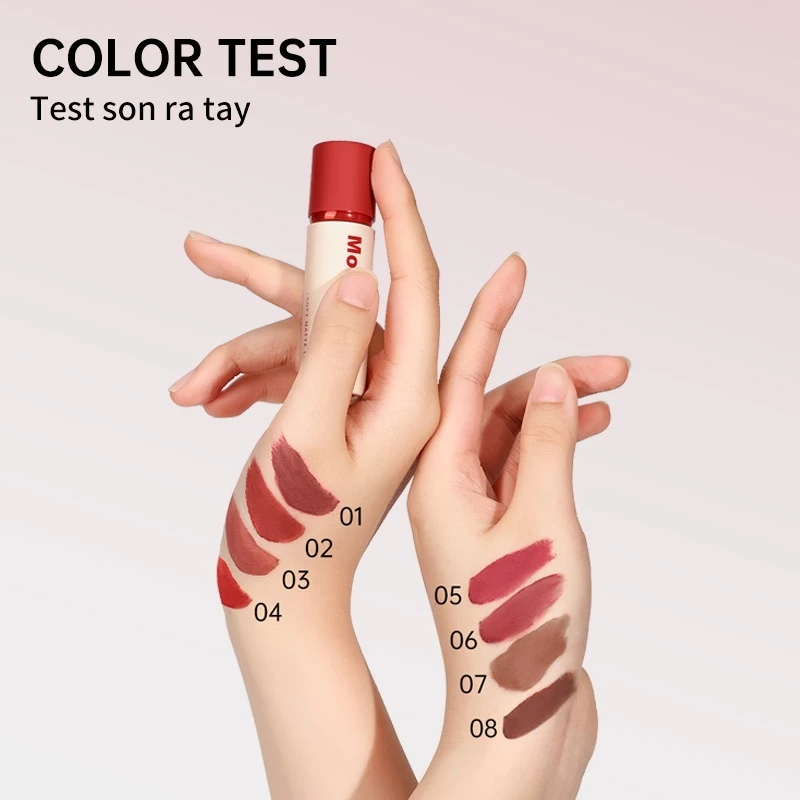 Son Kem Lâu Trôi Mooekiss Soft Matte Lip Cream Velvet (Nắp Đỏ) 3g
