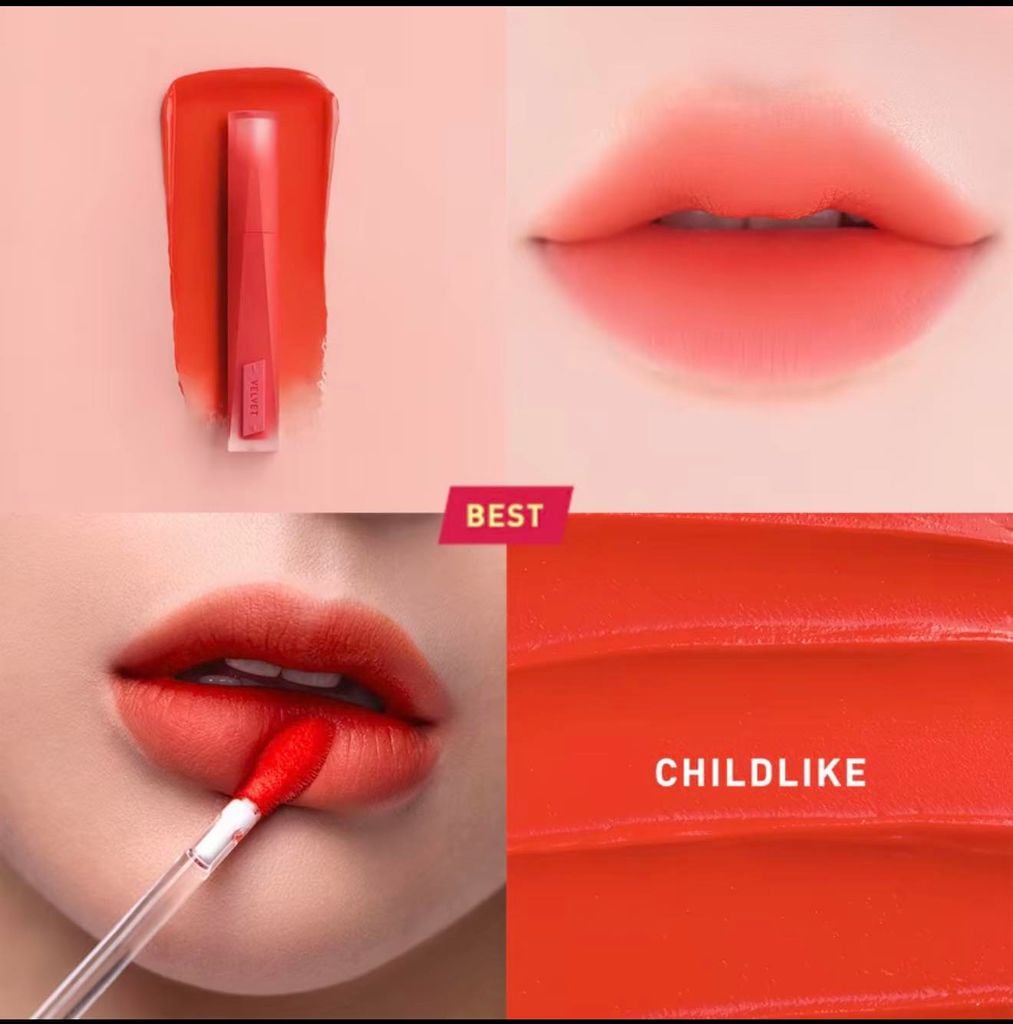 Son Kem Nhung 3CE Stylenanda Velvet Lip Tint Plush Lên Màu Chuẩn, Mịn Lì 4g