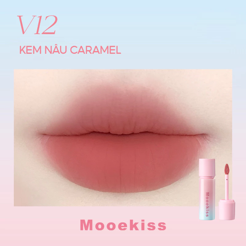 Son Kem Bùn Mooekiss Velvet Lip Mud Mịn Lì Lâu Trôi 3g