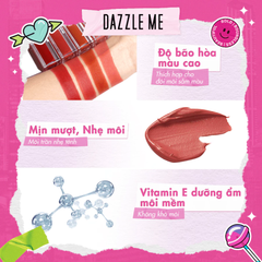 Son Kem Lì Dazzle Me Mousse Lip Cream Siêu Mịn Kháng Nước Không Làm Khô Môi 4.5g