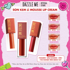 Son Kem Lì Dazzle Me Mousse Lip Cream Siêu Mịn Kháng Nước Không Làm Khô Môi 4.5g
