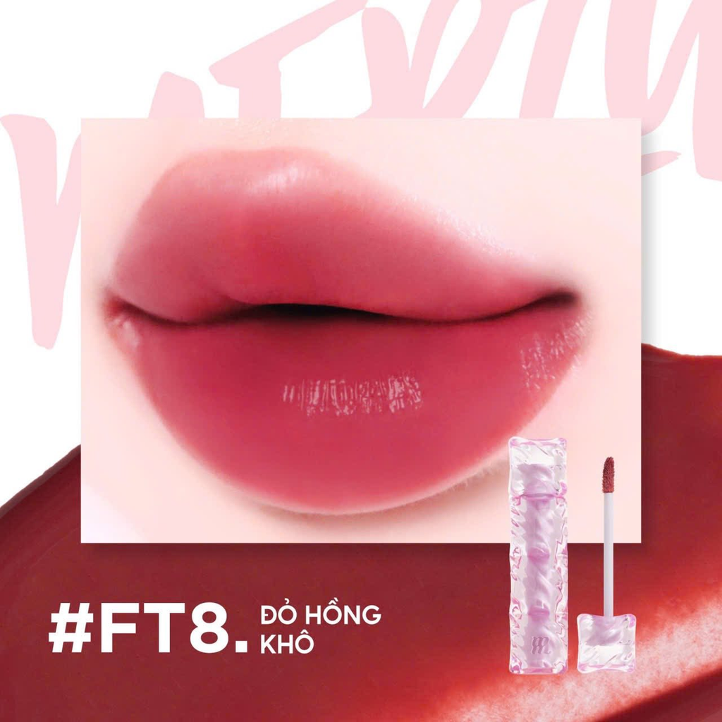 Son Tint Lì Merzy Water Fit Blur Tint Mịn Lì , Bền Màu, Fit Môi Tự Nhiên 3.7g