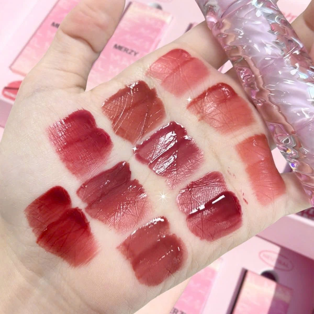 Son Tint Lì Merzy Water Fit Blur Tint Mịn Lì , Bền Màu, Fit Môi Tự Nhiên 3.7g