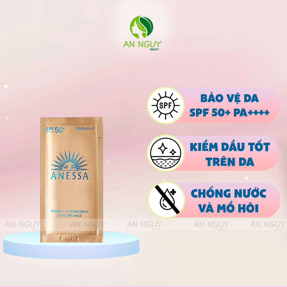 Sữa Chống Nắng Anessa Perfect UV Sunscreen Skincare Milk SPF50+ PA++++ Dưỡng Da Kiềm Dầu