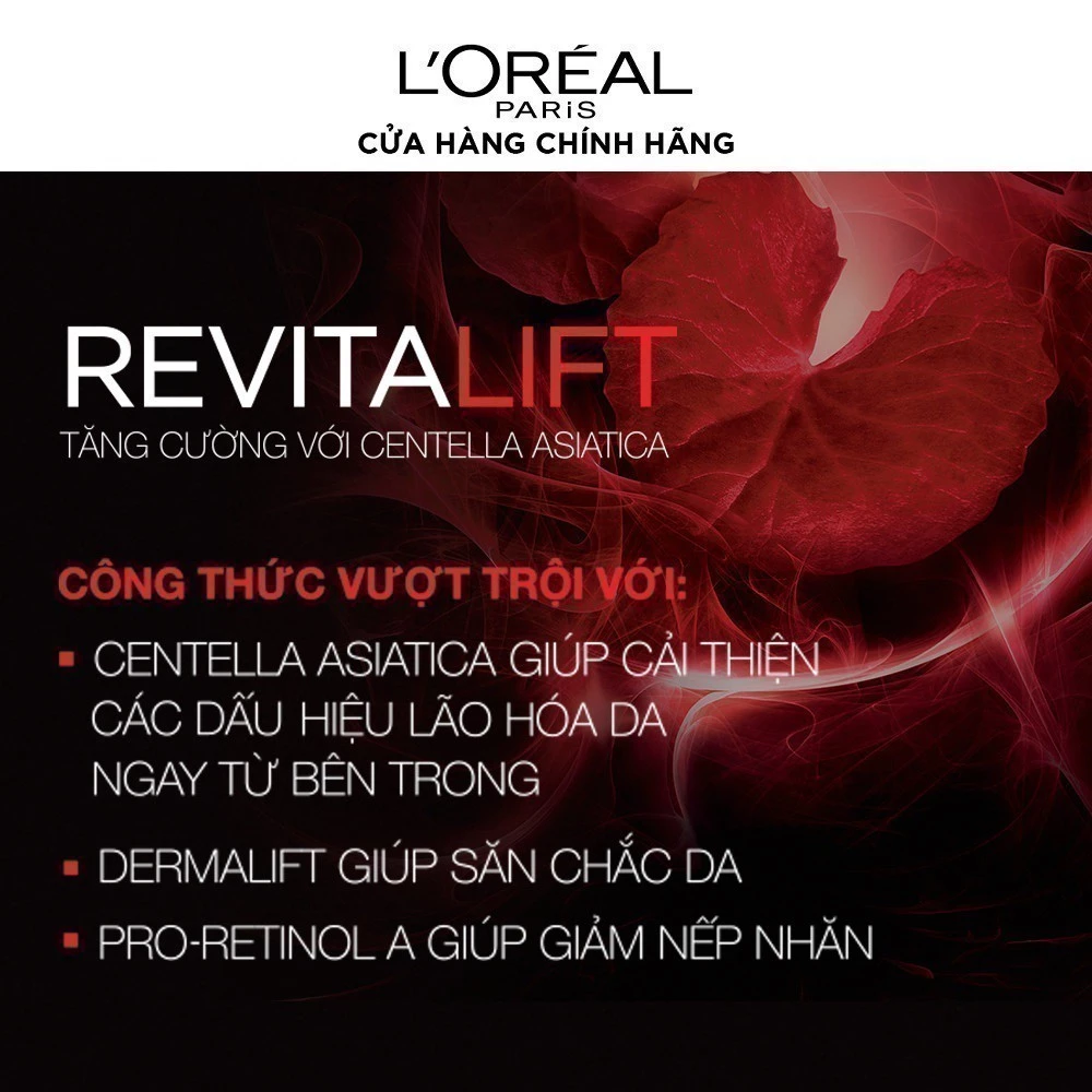 Sữa Rửa Mặt L'Oreal Paris Revitalift Cleansing Foam Sạch Sâu, Dưỡng Sáng Chống Lão Hóa Da 100ml