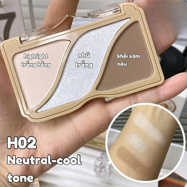 Bảng Tạo Khối Hold Live Shading Highlight Contour Comprehensive Powder Palette #H02