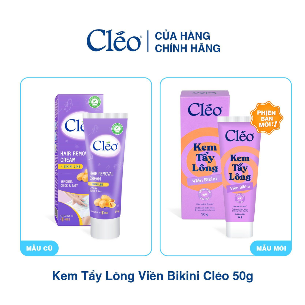 [COMBO] Kem Tẩy Lông Cléo Hair Removal Cream (Phiên Bản Mới) + Tẩy Tế Bào Da Chết Cléo Bingsu Scrub