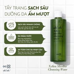 Nước Tẩy Trang Chuyên Sâu Oh!Oh! Xylica Micellar Cleansing Water Phục Hồi Da 350ml