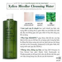 Nước Tẩy Trang Chuyên Sâu Oh!Oh! Xylica Micellar Cleansing Water Phục Hồi Da 350ml