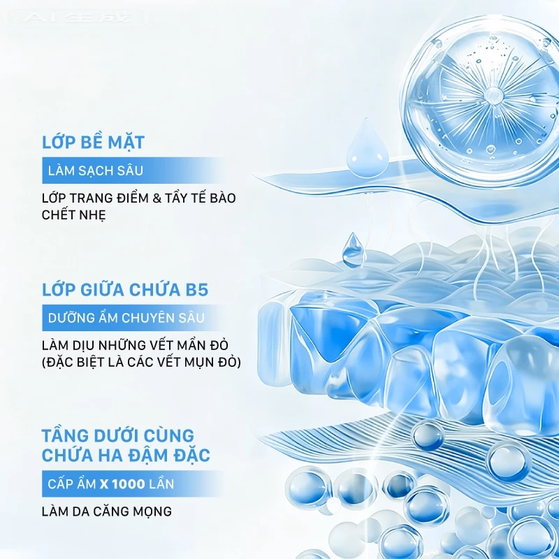 Nước Tẩy Trang Melomeli B5 Hyaluronic Acid Cleansing Water Làm Sạch Sâu Cấp Ẩm Và Làm Dịu Da