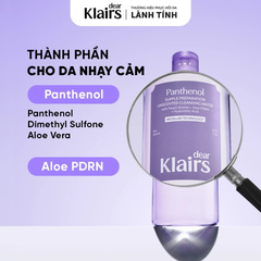 Nước Tẩy Trang Klairs Supple Preparation Unscented Cleansing Water Dành Cho Da Nhạy Cảm 400ml