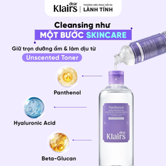 Nước Tẩy Trang Klairs Supple Preparation Unscented Cleansing Water Dành Cho Da Nhạy Cảm 400ml
