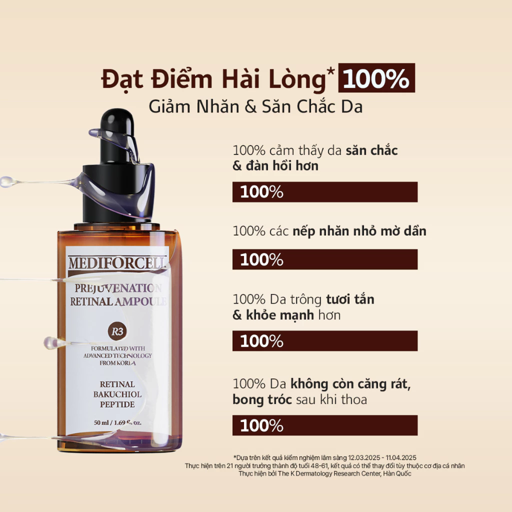 Tinh Chất Mediforcell Prejuvenation Retinal Ampoule Dưỡng Ẩm, Dưỡng Sáng, Giảm Nếp Nhăn 50ml