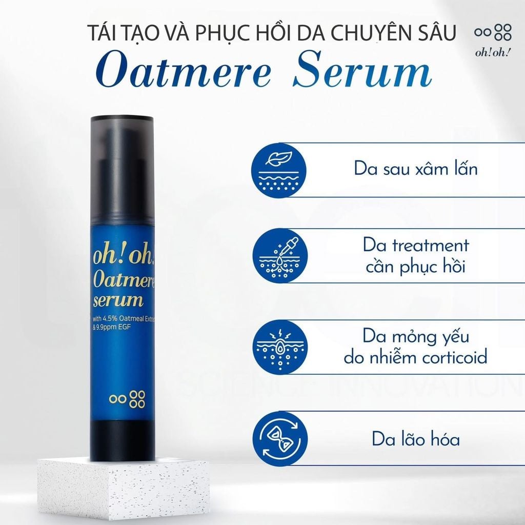Tinh Chất Tế Bào Gốc Oh!Oh! Oatmere Serum Hỗ Trợ Phục Hồi, Tái Tạo Da 25ml
