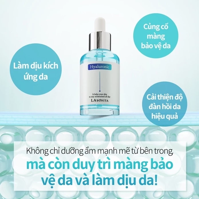 Tinh Chất La Bonita Vital Hyaluronic Acid Serum Cấp Ẩm Dịu Da, Tăng Độ Đàn Hồi 50ml