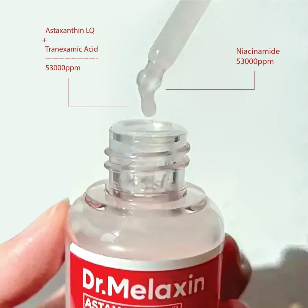 Tinh Chất Dr. Melaxin Astaxanthin Extra Whitening Ampoule Dưỡng Trắng, Mờ Thâm Chống Oxy Hóa 30ml