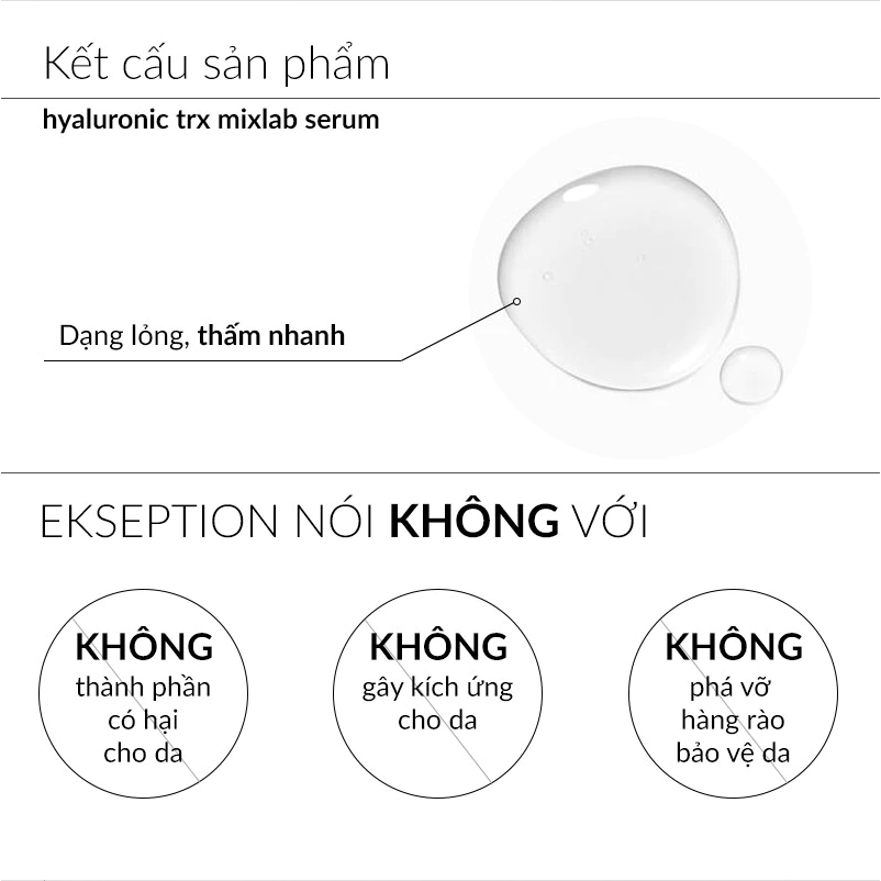 Tinh Chất Ekseption Hyaluronic TRX Mixlab Serum Dưỡng Sáng, Làm Mờ Sắc Tố Da 75ml