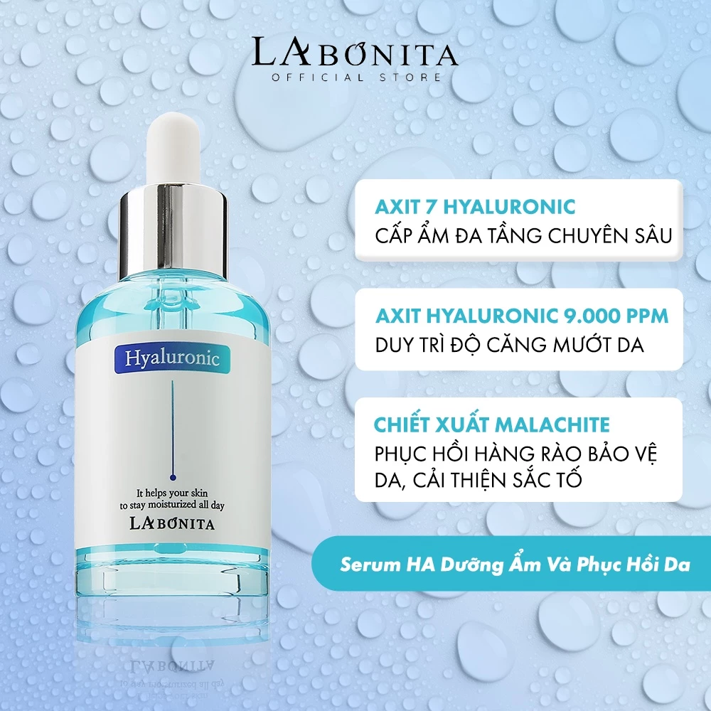Tinh Chất La Bonita Vital Hyaluronic Acid Serum Cấp Ẩm Dịu Da, Tăng Độ Đàn Hồi 50ml