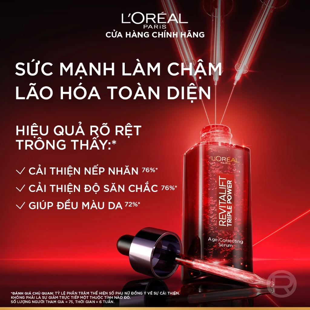 Tinh Chất L'Oreal Paris Revitalift Triple Power Age-Correcting Serum Giảm Nếp Nhăn, Ngừa Lão Hóa 30ml