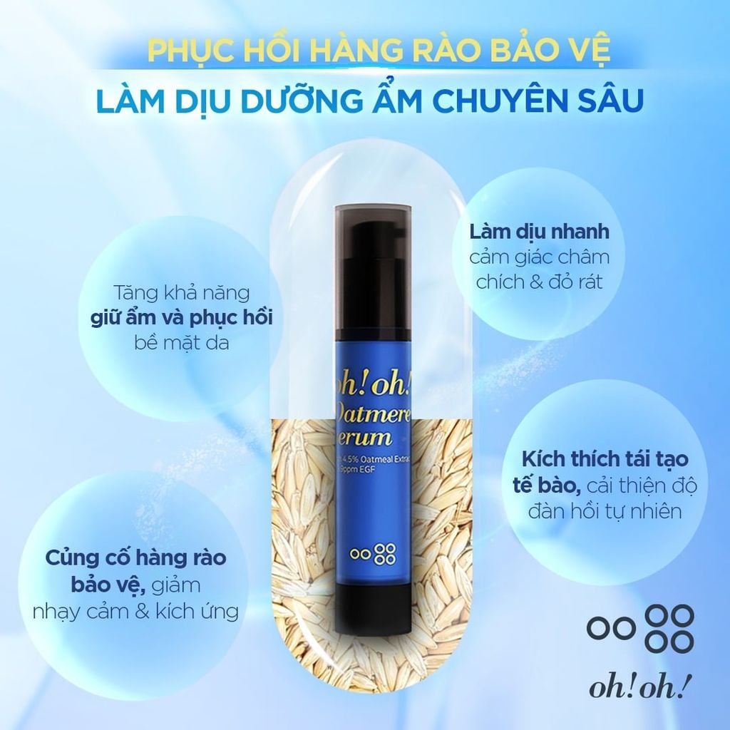 Tinh Chất Tế Bào Gốc Oh!Oh! Oatmere Serum Hỗ Trợ Phục Hồi, Tái Tạo Da 25ml