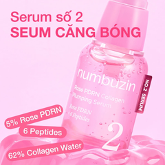 Tinh Chất Numbuzin NO.2 Rose PDRN Collagen Plumping Serum 30ml