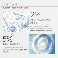 Tinh Chất Ekseption Hyaluronic Niacin Mixlab Serum Hỗ Trợ Làm Sáng Da Mờ Thâm Mụn 75ml