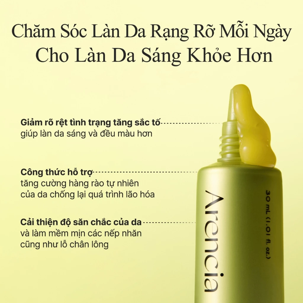 Tinh Chất Arencia Vitamin C Booster Shot Dưỡng Sáng Da Mờ Thâm 30ml