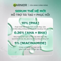 Tinh Chất Garnier Tri-Acid Renew Skin Renewal Concentrate Serum Giúp Cải Thiện Tông Da Dưỡng Sáng, Mịn Màng 20ml
