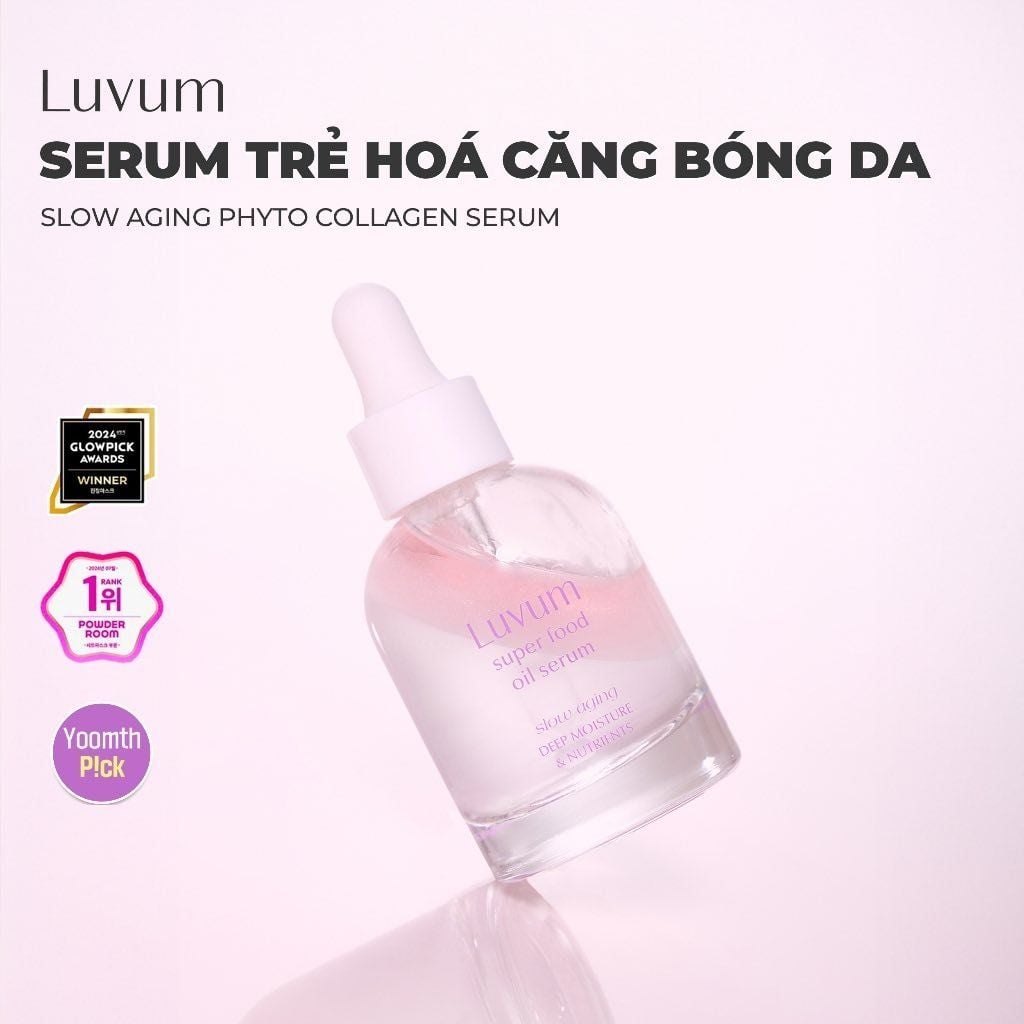 Tinh Chất Luvum Slow Aging Super Food Oil Serum Trẻ Hóa, Căng Bóng Da 30ml