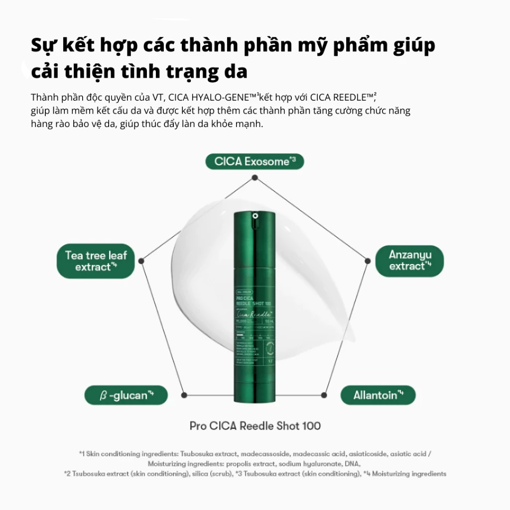 Tinh Chất Vi Kim VT Cosmetics Reedle Shot 100 Cica Reedle