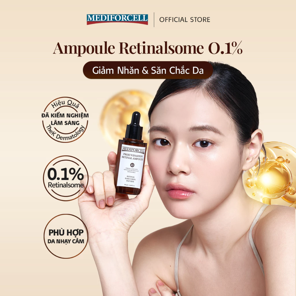 Tinh Chất Mediforcell Prejuvenation Retinal Ampoule Dưỡng Ẩm, Dưỡng Sáng, Giảm Nếp Nhăn 50ml