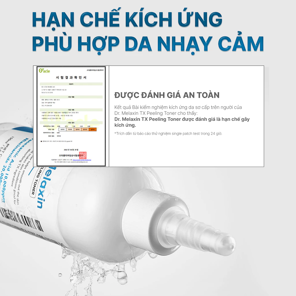 Nước Hoa Hồng Dr.Melaxin TX Peeling Toner Tẩy Da Chết Dịu Nhẹ, Dưỡng Sáng Mờ Tàn Nhang 150ml