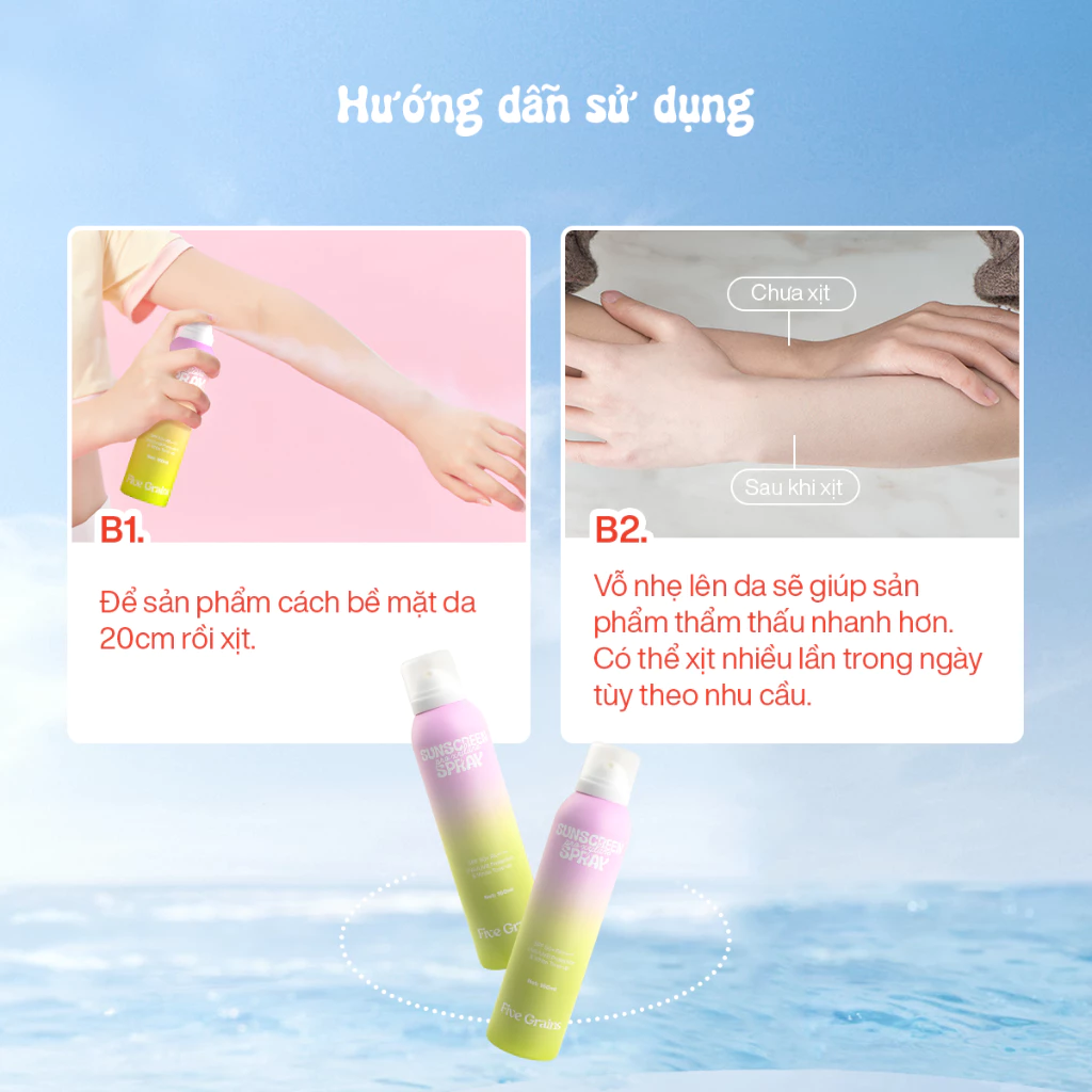 Xịt Chống Nắng Five Grains ProXylane Nâng Tông SPF 50+ PA++++ 160ml