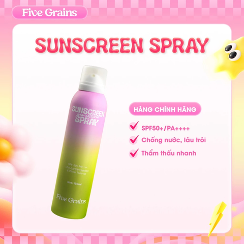 Xịt Chống Nắng Five Grains ProXylane Nâng Tông SPF 50+ PA++++ 160ml