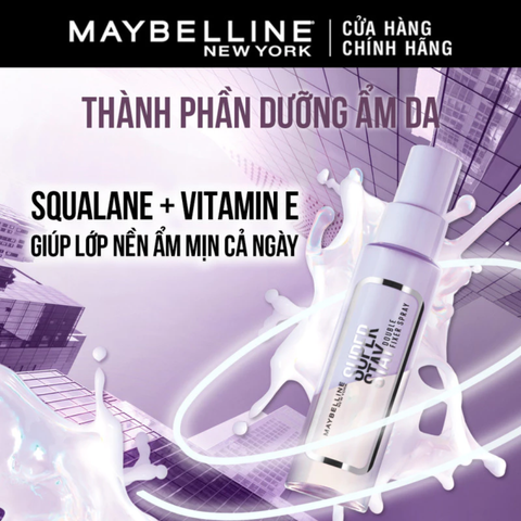 Xịt Khóa Makeup Maybelline Super Stay Double Fixer Spray Dưỡng Ẩm Lâu Trôi 55ml