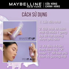 Xịt Khóa Makeup Maybelline Super Stay Double Fixer Spray Dưỡng Ẩm Lâu Trôi 55ml