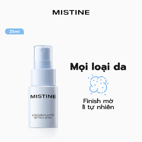 Xịt Khóa Nền Mistine Longwear Matte Setting Spray Tạo Hiệu Ứng Mờ Lì
