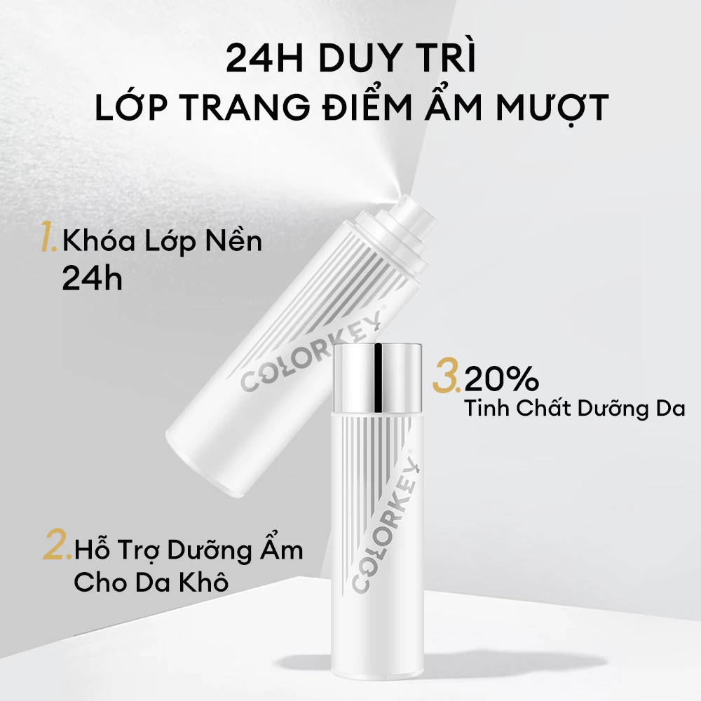 Xịt Khóa Nền Căng Bóng Colorkey Brightening Dewy Makeup Setting Spray 100ml