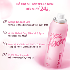 Xịt Khóa Trang Điểm Colorkey Makeup Setting Fixer 24h 100ml